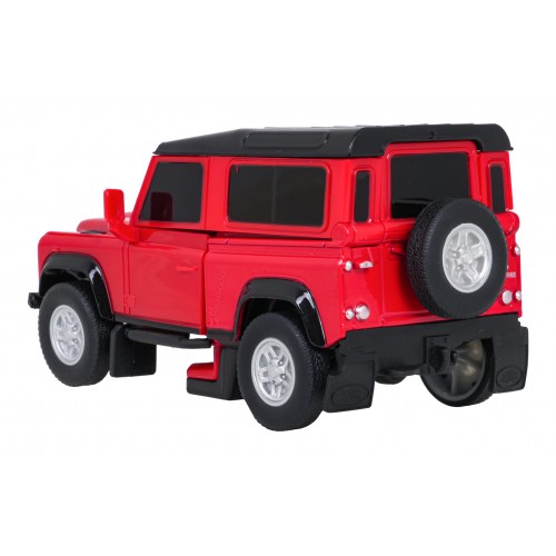 Kovové auto/robot 2v1 1:32 Land Rover Defender Červený RASTAR