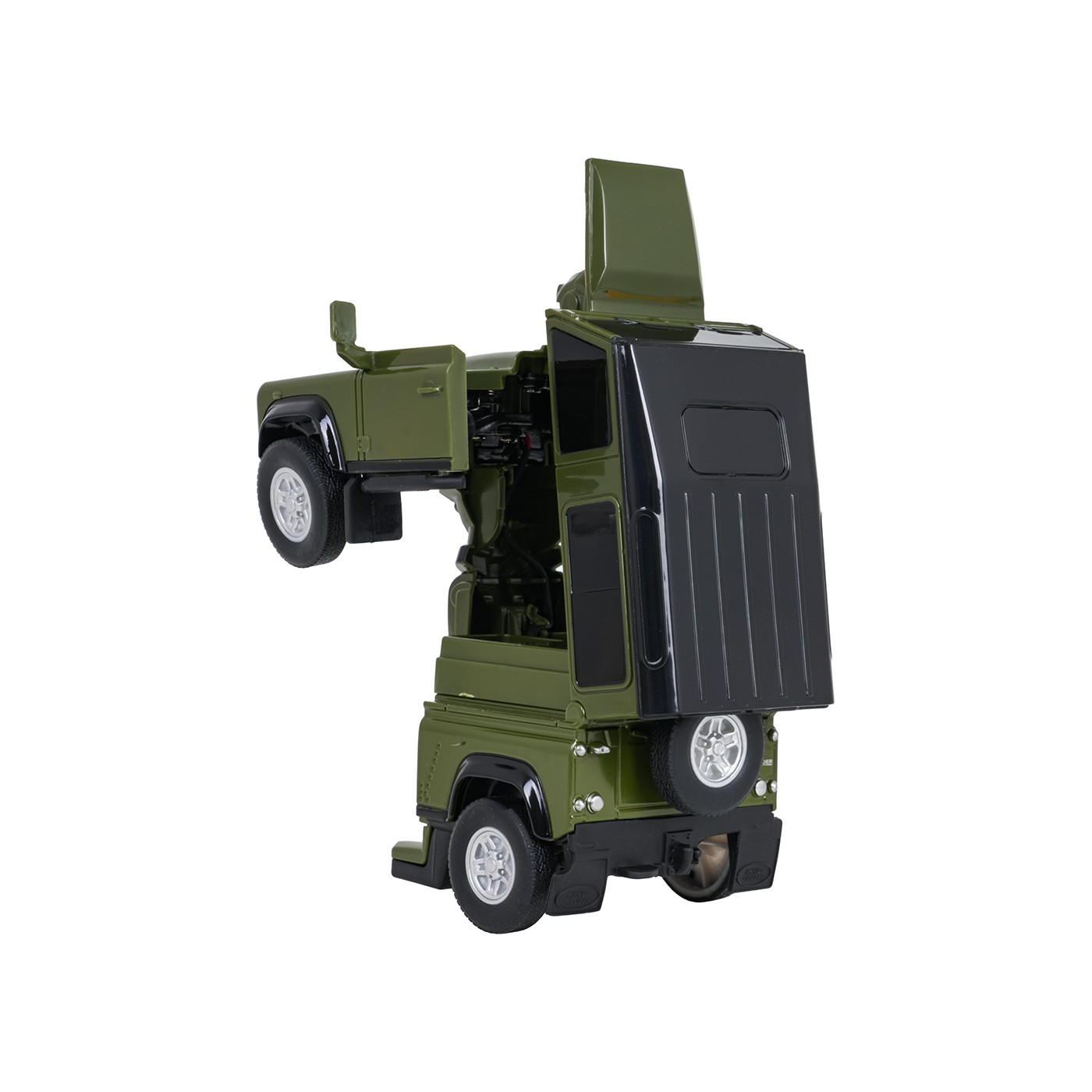 Autíčko/robot 2 v 1 v mierke 1:32 Land Rover Defender zelený RASTAR