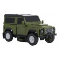 Kovové auto/robot 2v1 1:32 Land Rover Defender zelený RASTAR