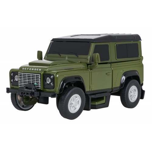 Autíčko/robot 2 v 1 v mierke 1:32 Land Rover Defender zelený RASTAR
