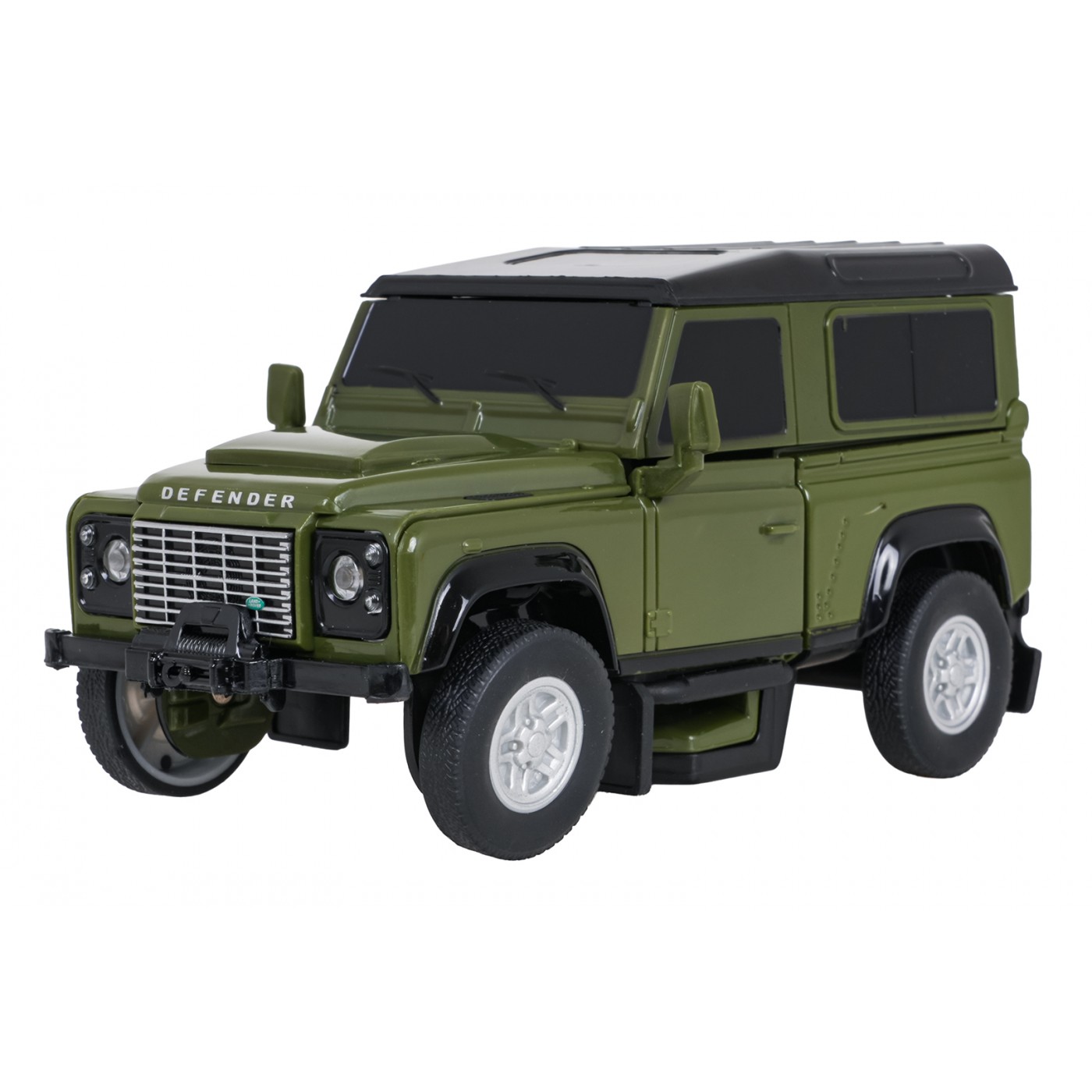Autíčko/robot 2 v 1 v mierke 1:32 Land Rover Defender zelený RASTAR