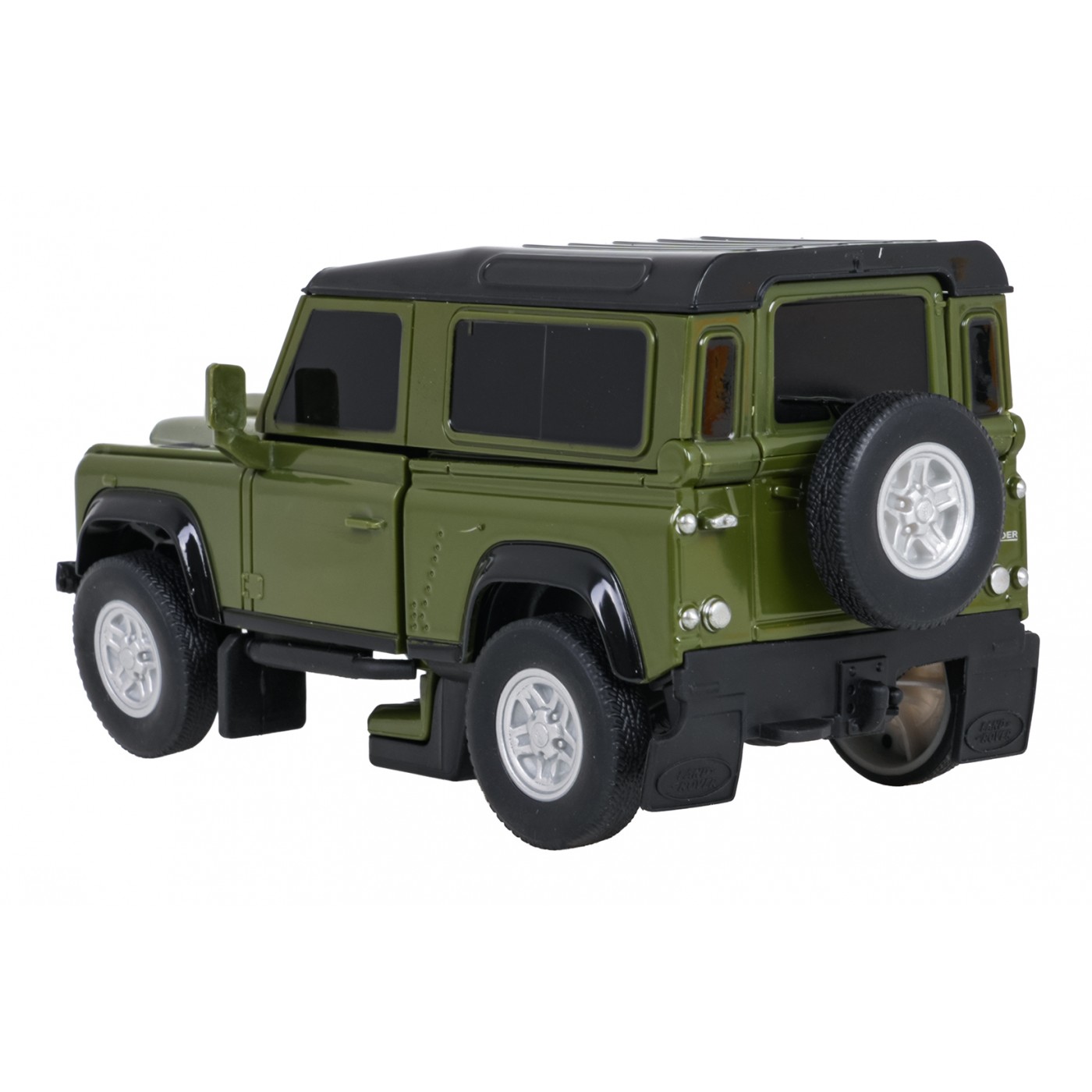 Autíčko/robot 2 v 1 v mierke 1:32 Land Rover Defender zelený RASTAR