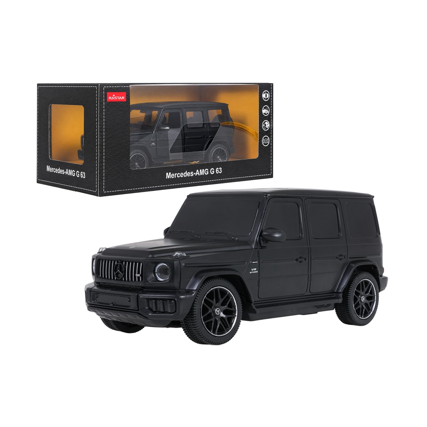 Kovové auto 1:24 Mercedes AMG G63 čierne RASTAR