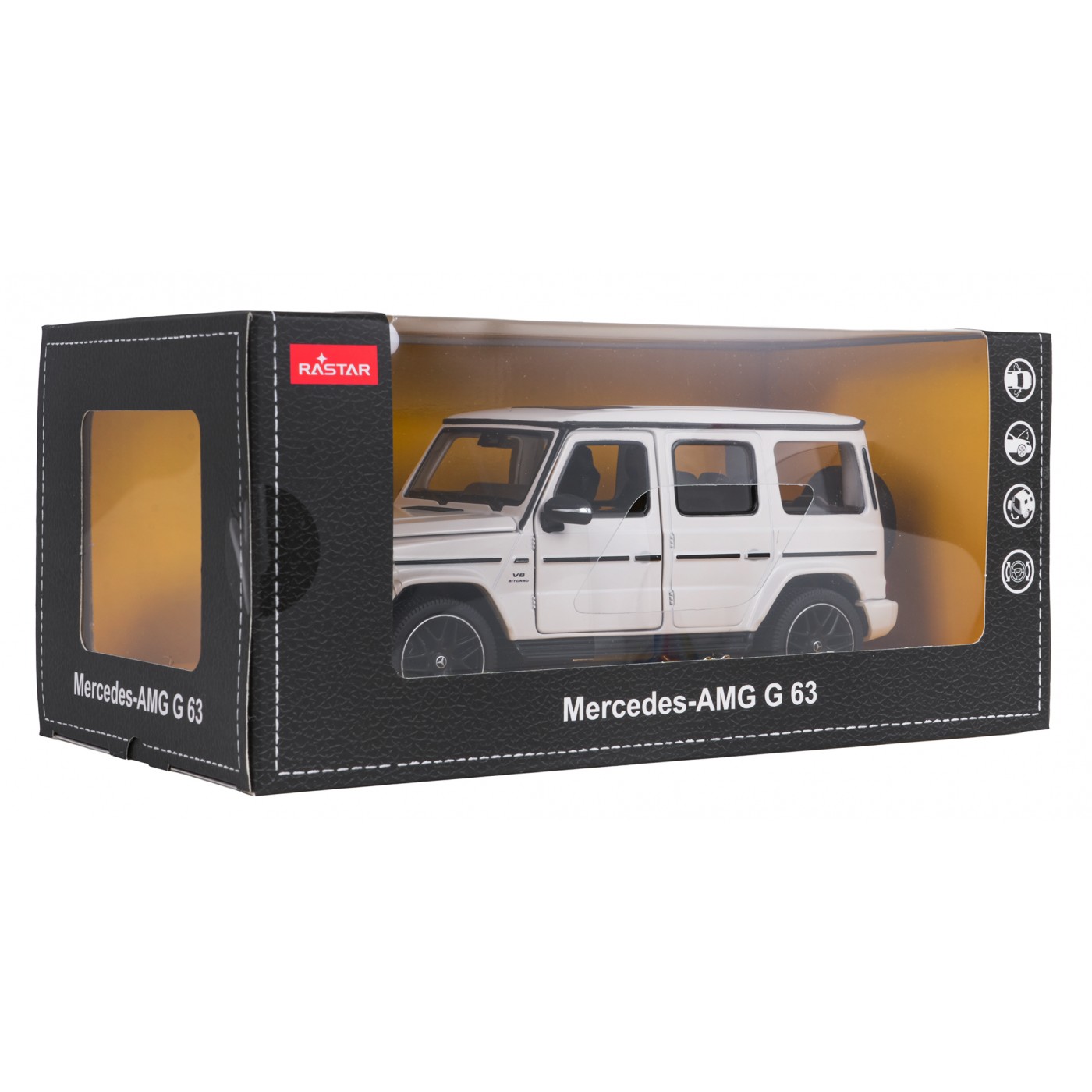 Kovové auto 1:24 Mercedes AMG G63 biele RASTAR