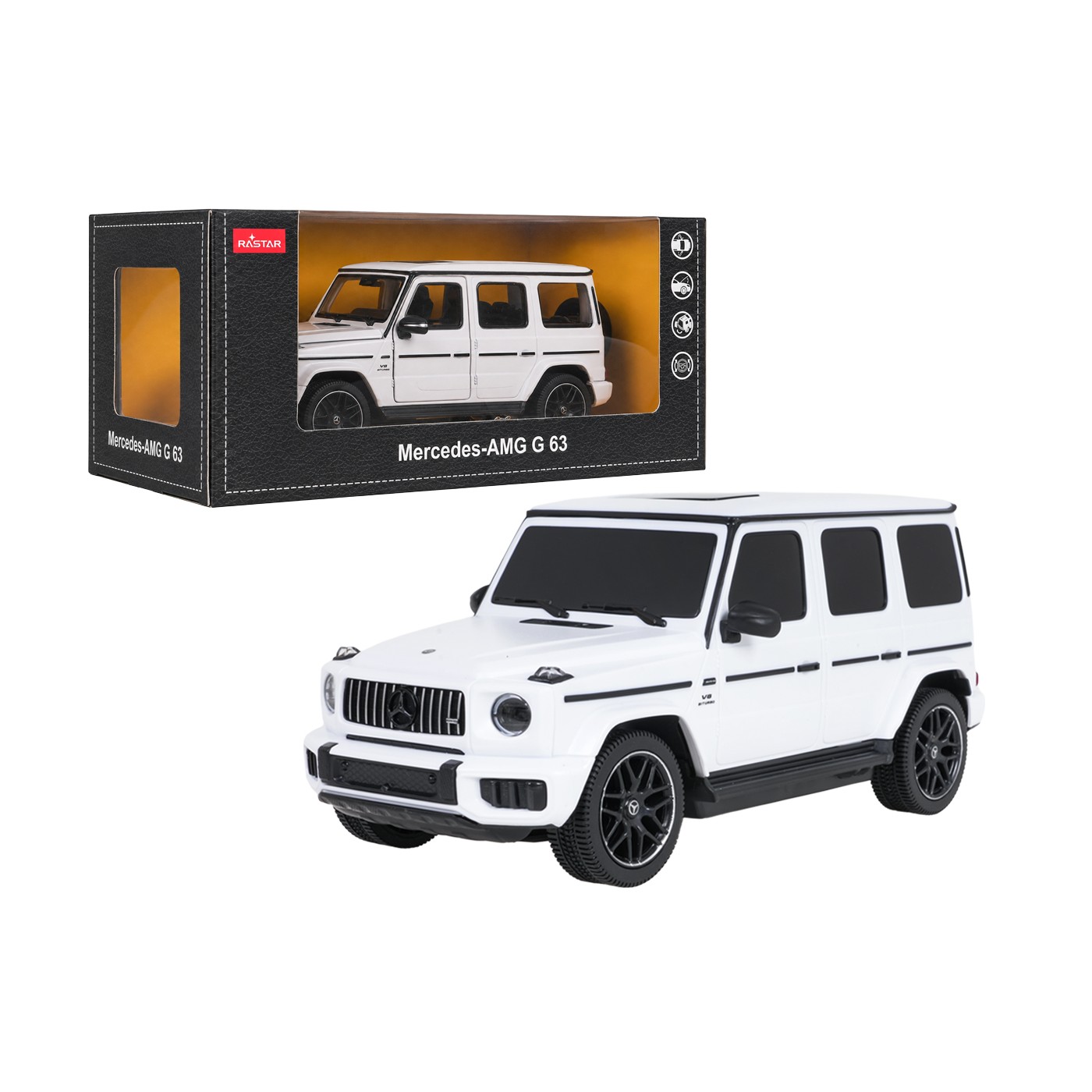Kovové auto 1:24 Mercedes AMG G63 biele RASTAR