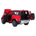 Kovové auto 1:24 Land Rover Defender 90 Červené RASTAR