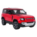 Kovové auto 1:24 Land Rover Defender 90 Červené RASTAR