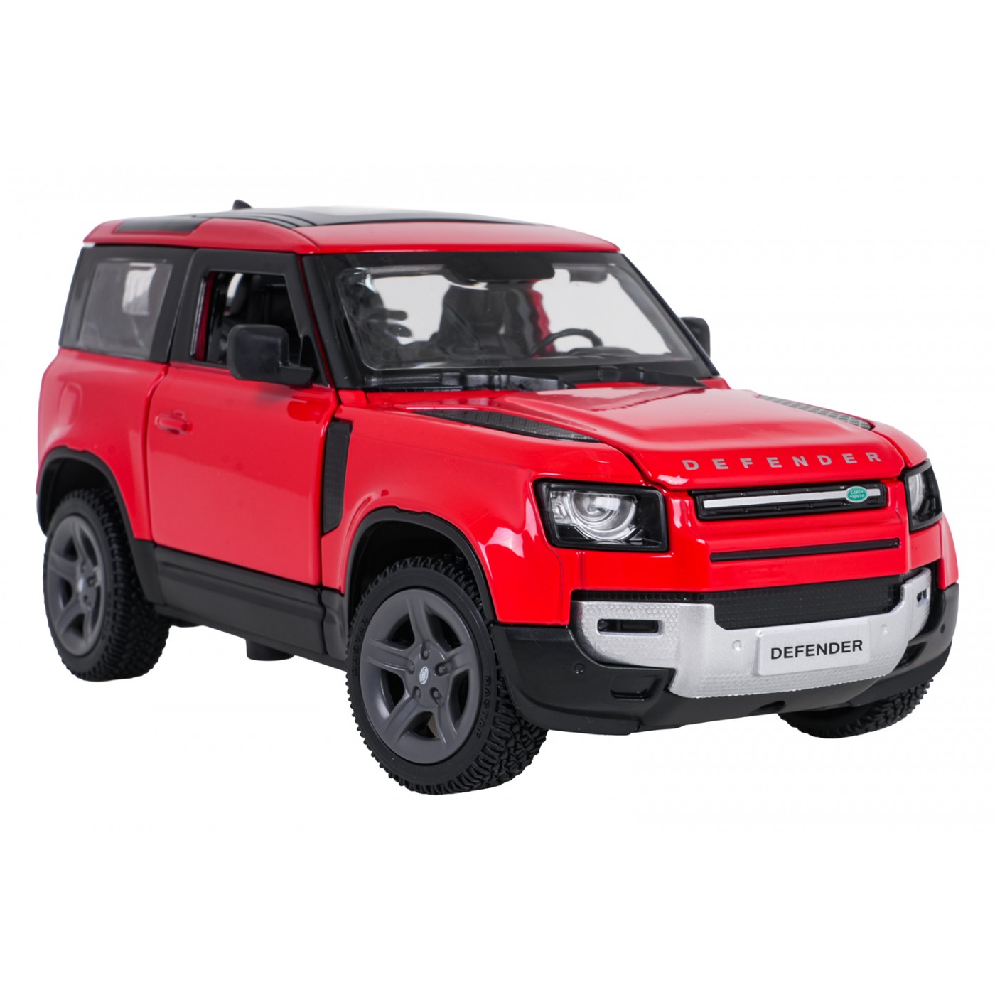 Kovové auto 1:24 Land Rover Defender 90 Červené RASTAR