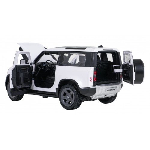 Kovové auto 1:24 Land Rover Defender 90 biele RASTAR