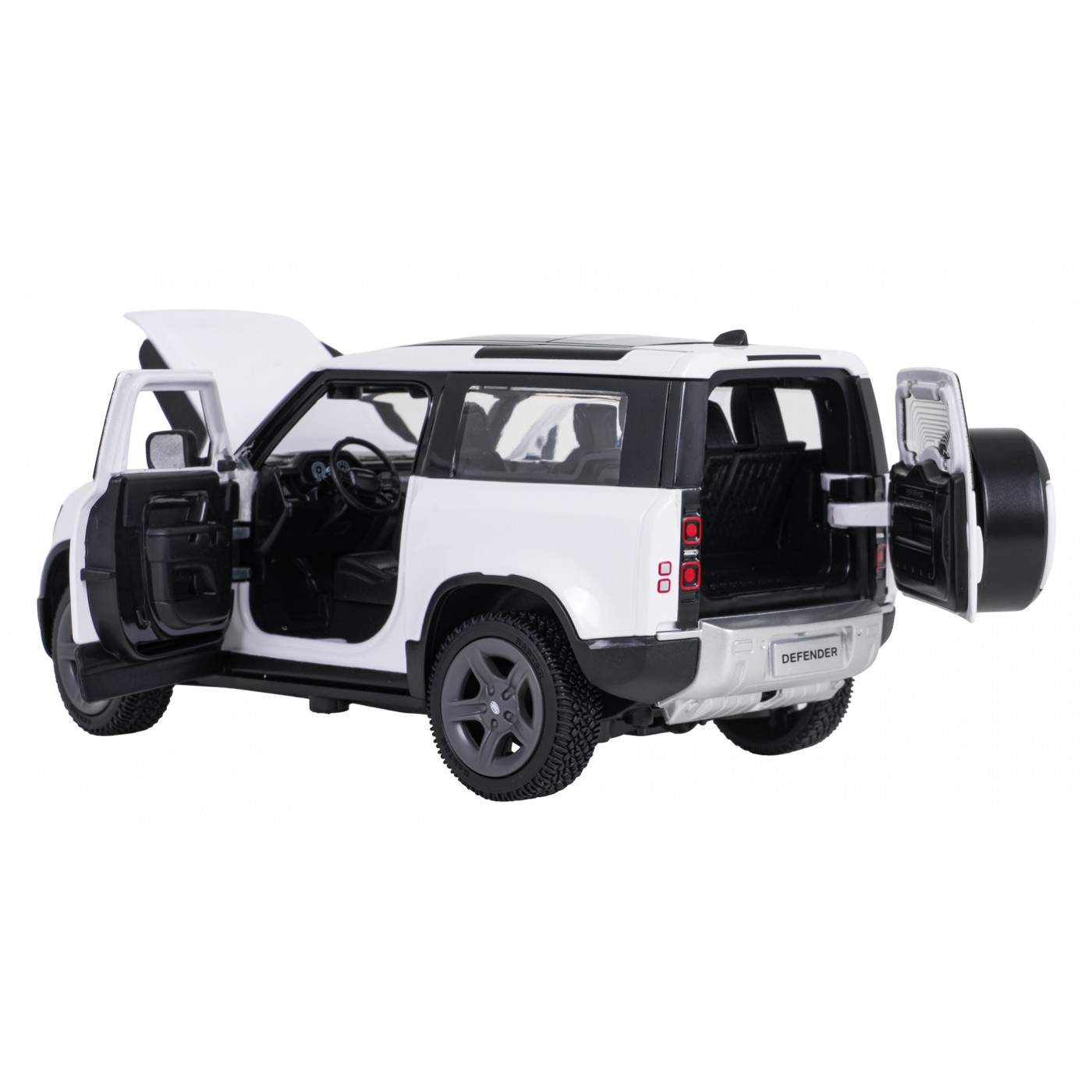 Kovové auto 1:24 Land Rover Defender 90 biele RASTAR