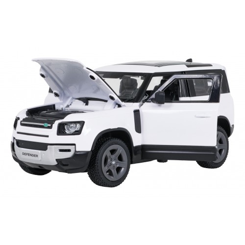 Kovové auto 1:24 Land Rover Defender 90 biele RASTAR