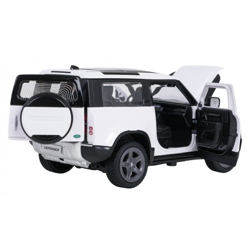 Kovové auto 1:24 Land Rover Defender 90 biele RASTAR