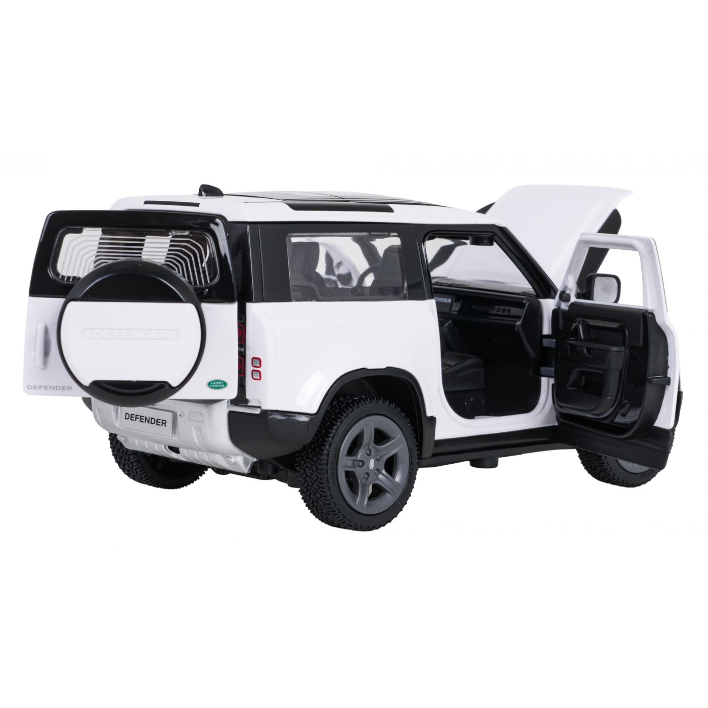 Kovové auto 1:24 Land Rover Defender 90 biele RASTAR