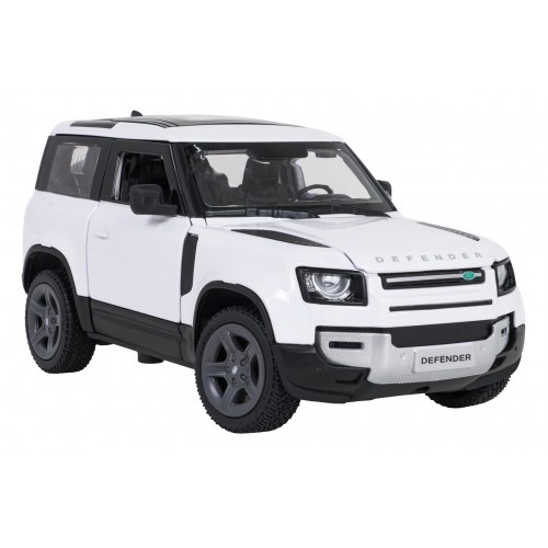 Kovové auto 1:24 Land Rover Defender 90 biele RASTAR