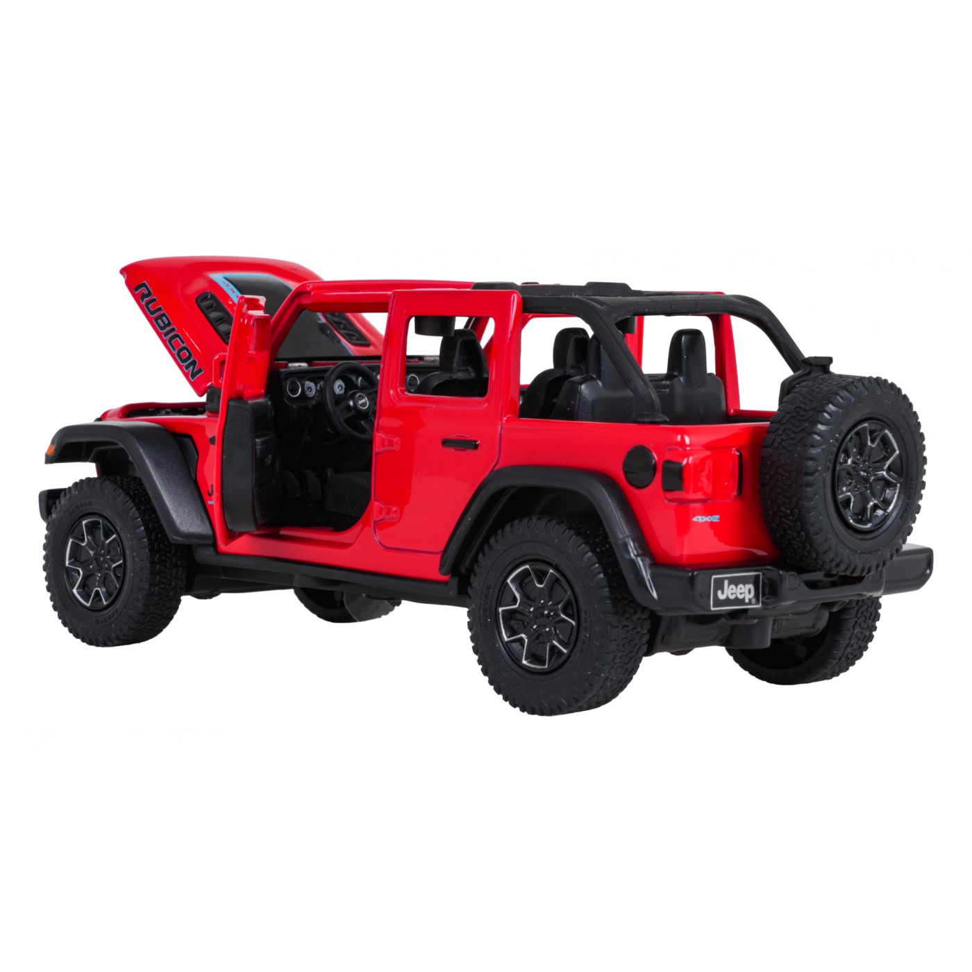 Kovové auto 1:32 Jeep Wrangler Rubicon Red RASTAR