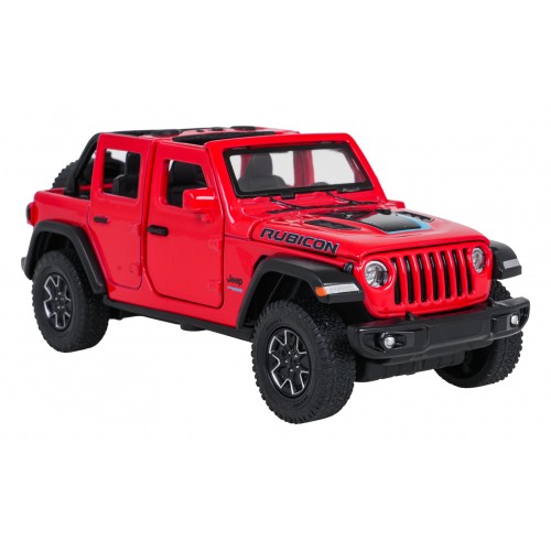 Kovové auto 1:32 Jeep Wrangler Rubicon Red RASTAR