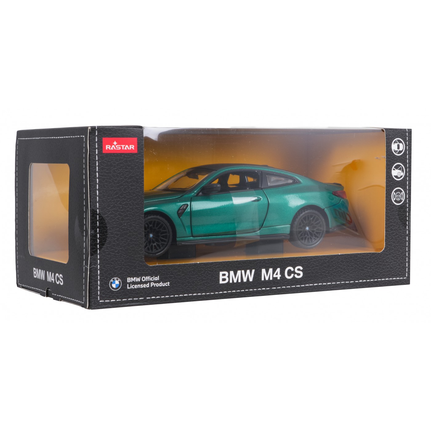 Kovové auto 1:24 BMW M4 CS zelené RASTAR