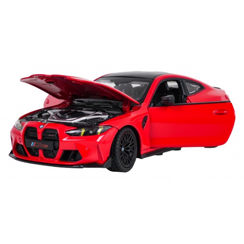 Kovové auto 1:24 BMW M4 CS červené RASTAR