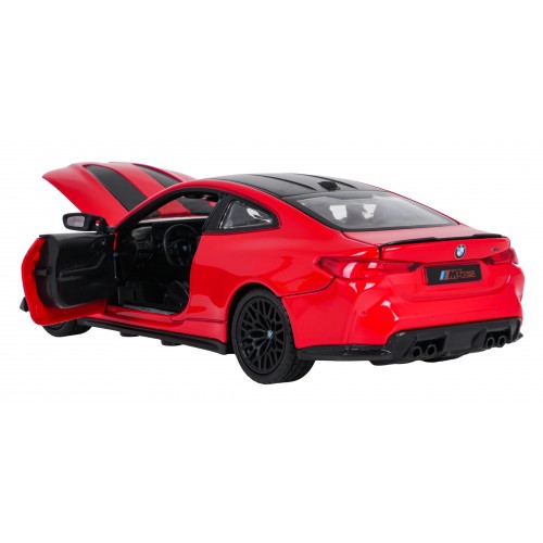 Kovové auto 1:24 BMW M4 CS červené RASTAR