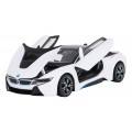 Kovové auto 1:24 BMW i8 bielej farby RASTAR