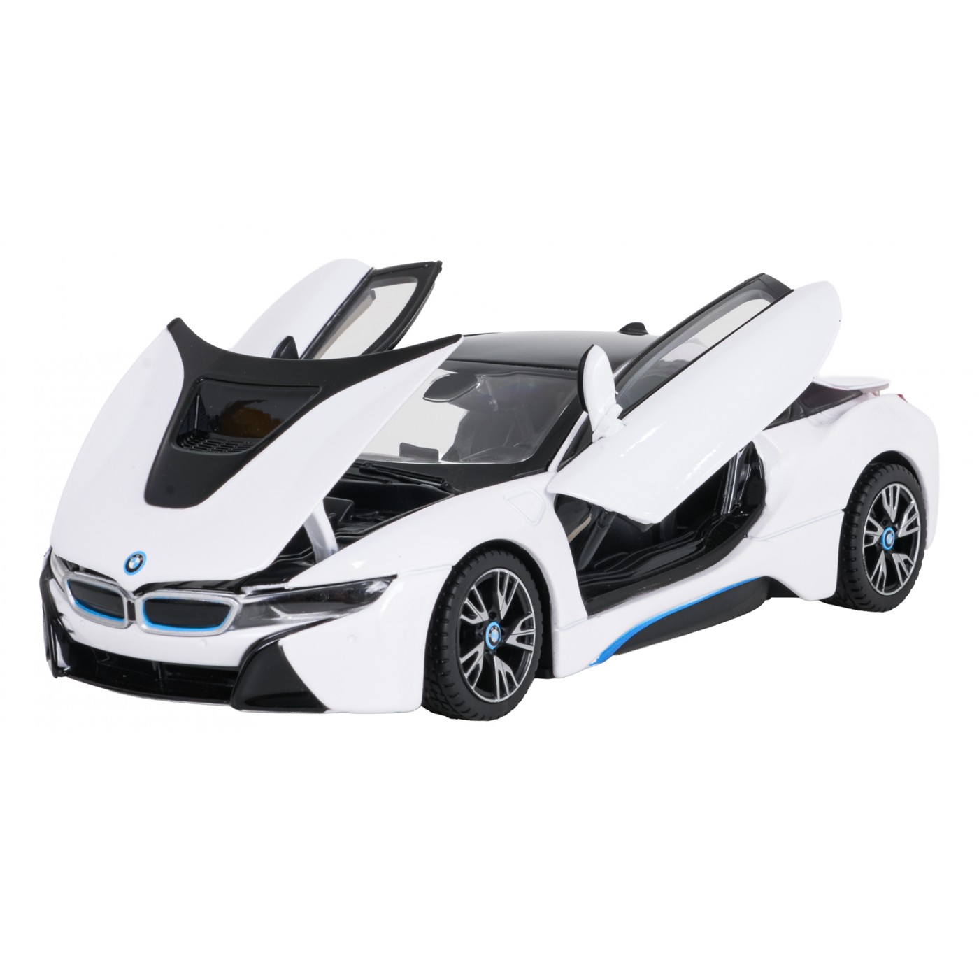 Kovové auto 1:24 BMW i8 bielej farby RASTAR