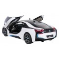 Kovové auto 1:24 BMW i8 bielej farby RASTAR