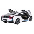 Kovové auto 1:24 BMW i8 bielej farby RASTAR