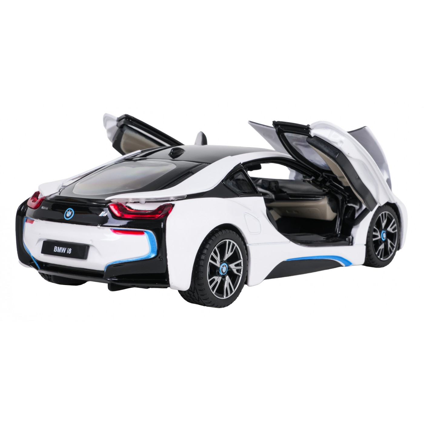 Kovové auto 1:24 BMW i8 bielej farby RASTAR