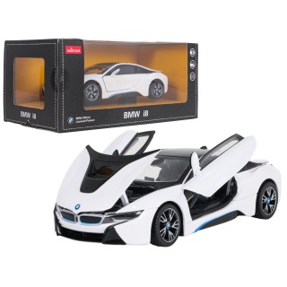Kovové auto 1:24 BMW i8 bielej farby RASTAR