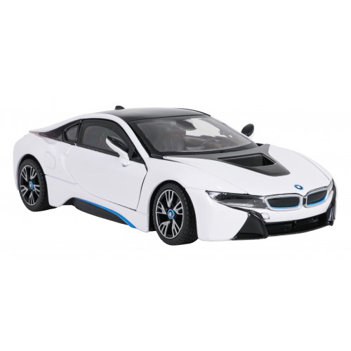 Kovové auto 1:24 BMW i8 bielej farby RASTAR