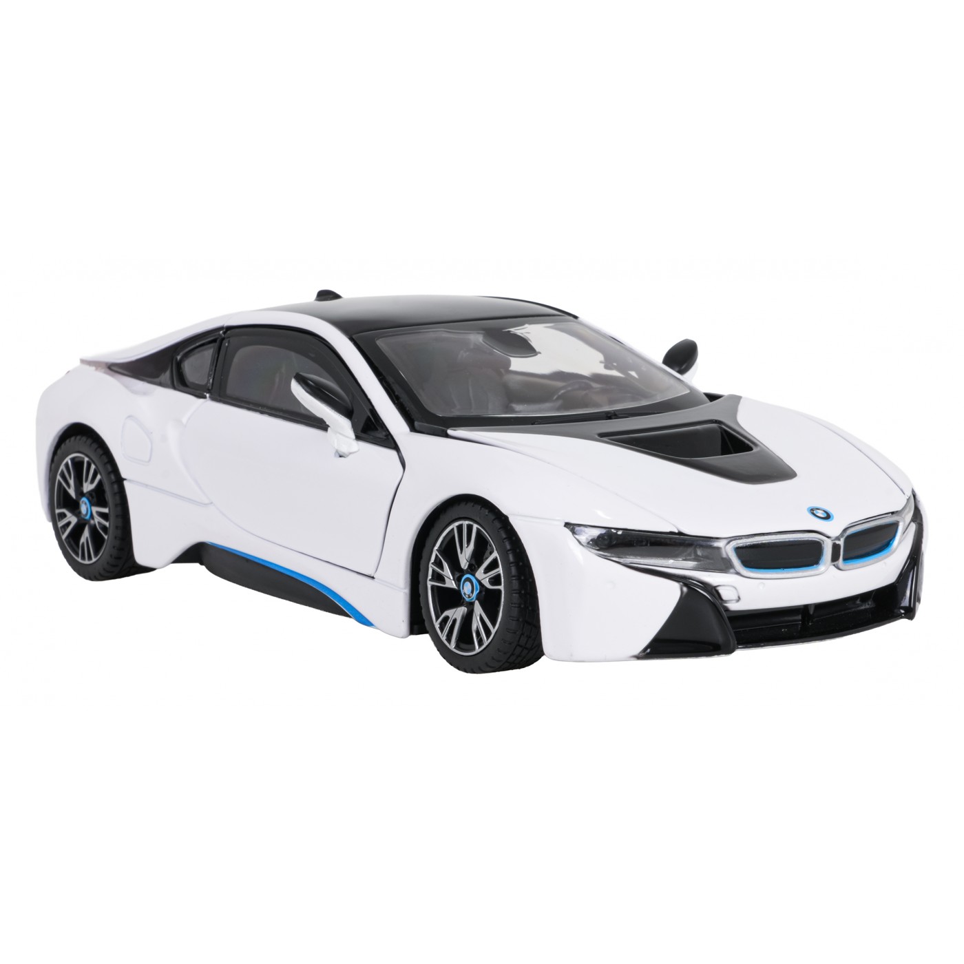 Kovové auto 1:24 BMW i8 bielej farby RASTAR