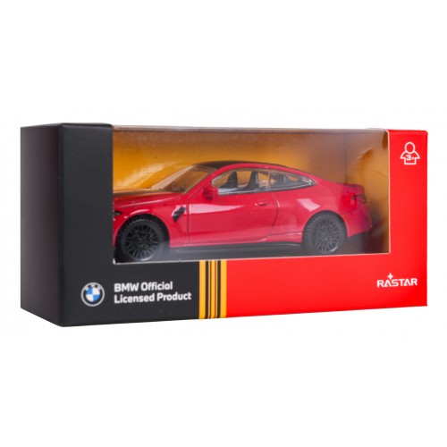Kovové auto 1:43 BMW M4 CS červené RASTAR