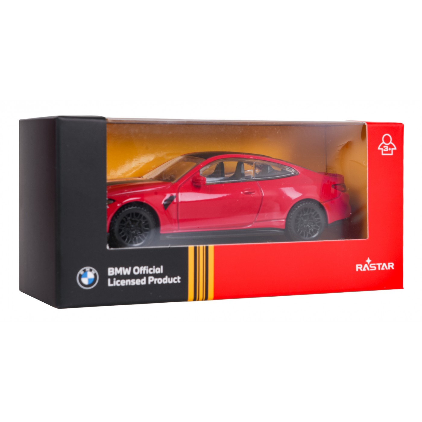 Kovové auto 1:43 BMW M4 CS červené RASTAR