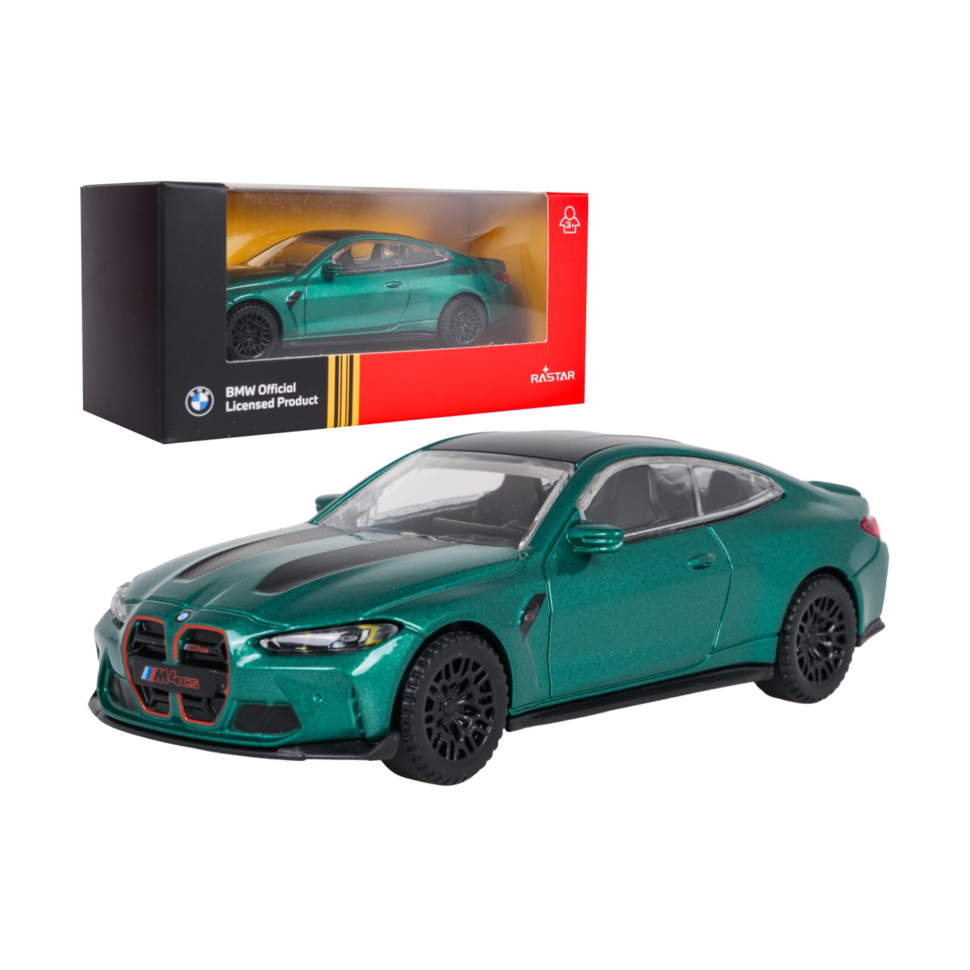 Kovové auto 1:43 BMW M4 CS zelené RASTAR