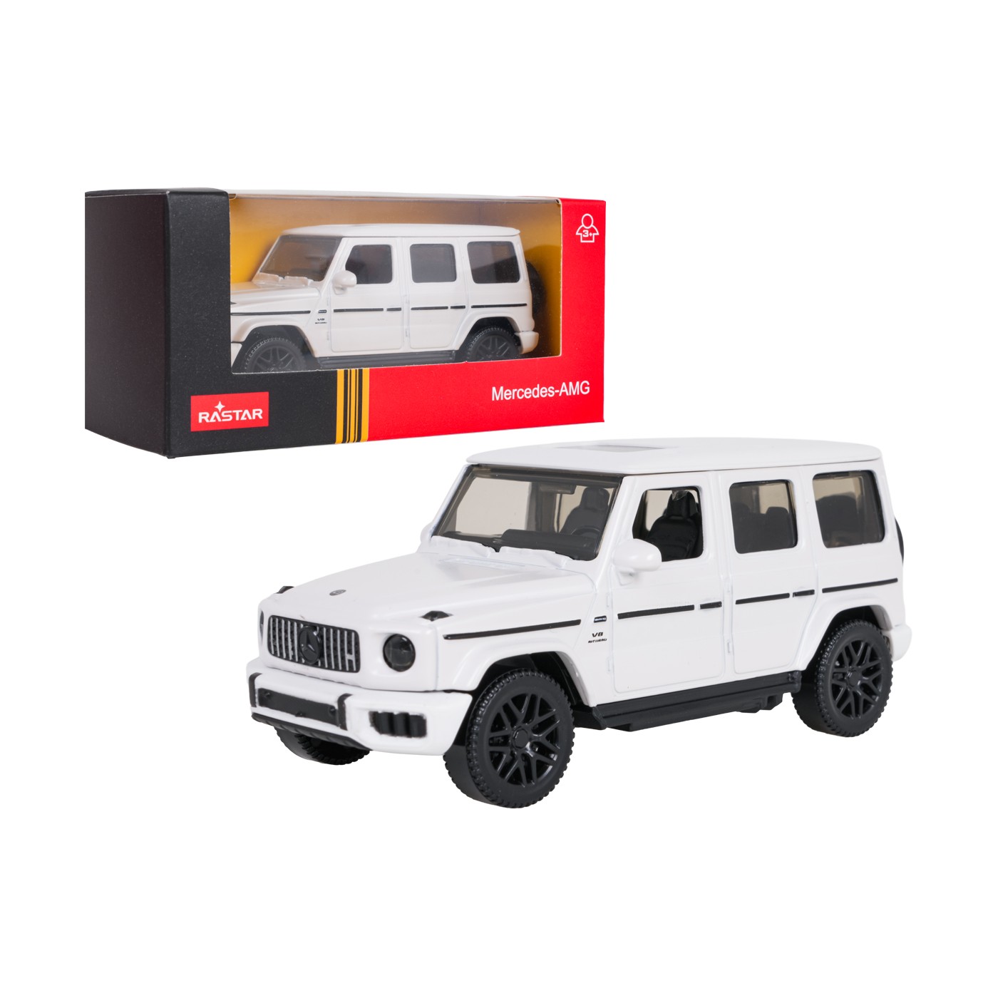 Kovové auto 1:43 Mercedes AMG G63 biele RASTAR