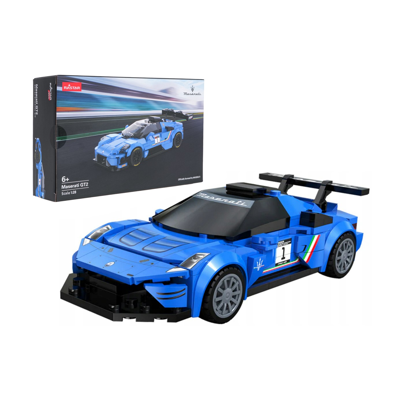 Autobloky 1:28 Maserati MC20 GT2 modrá RASTAR