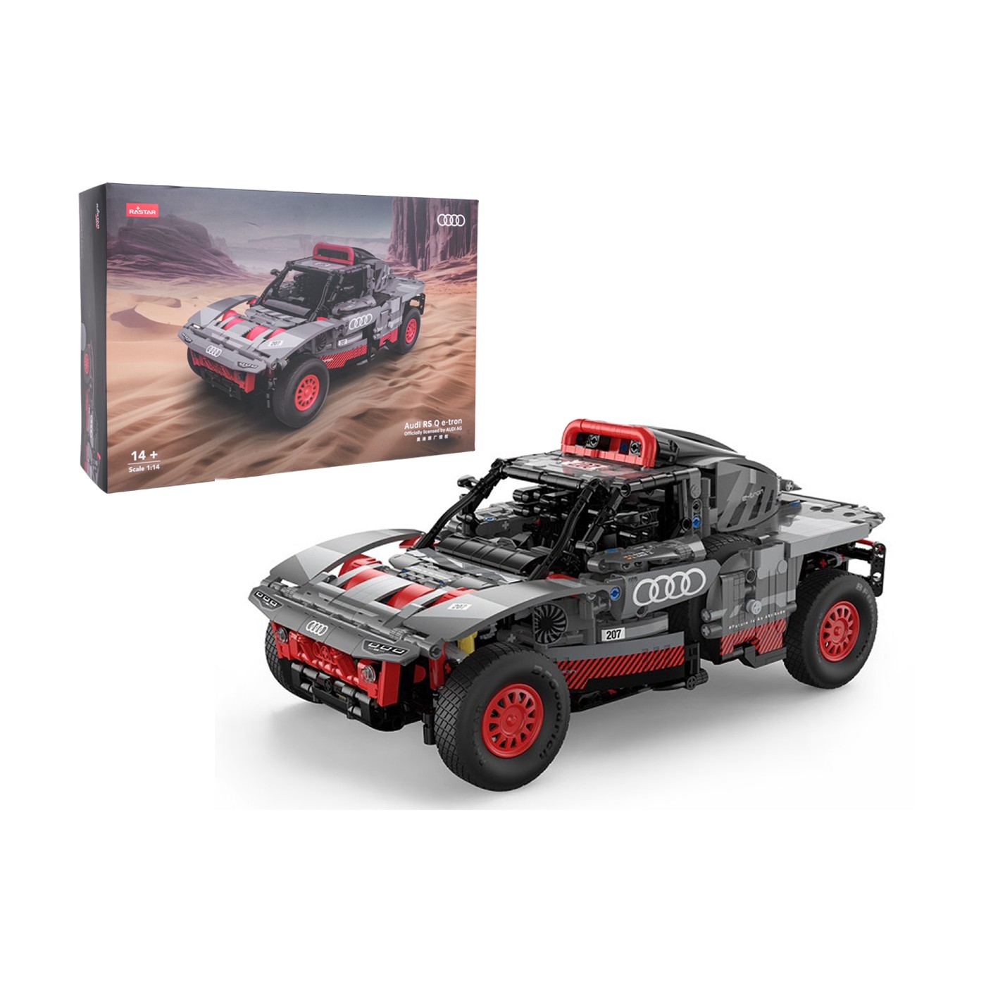 Autobloky 1:14 Audi RS Q e-tron sivý RASTAR