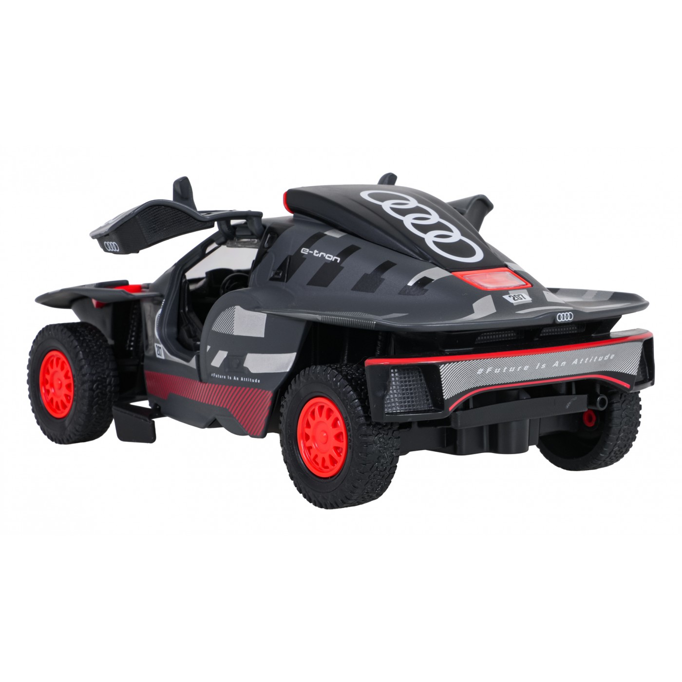Kovové auto 1:24 AUDI RS Q e-tron sivé RASTAR