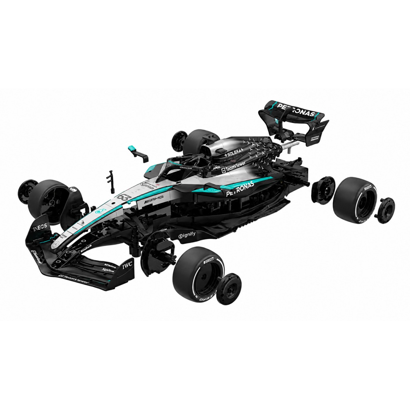 Stavebnica RC auta Mercedes-AMG F1 W16 E Performance 1:16 čierna RASTAR