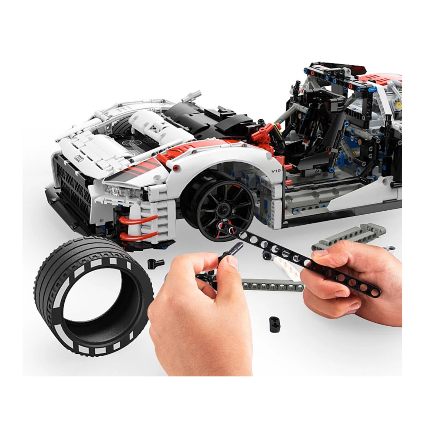 Autobloky 1:8 Audi R8 LMS GT3 biele RASTAR