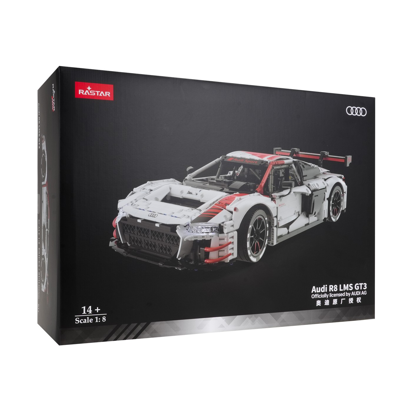 Autobloky 1:8 Audi R8 LMS GT3 biele RASTAR
