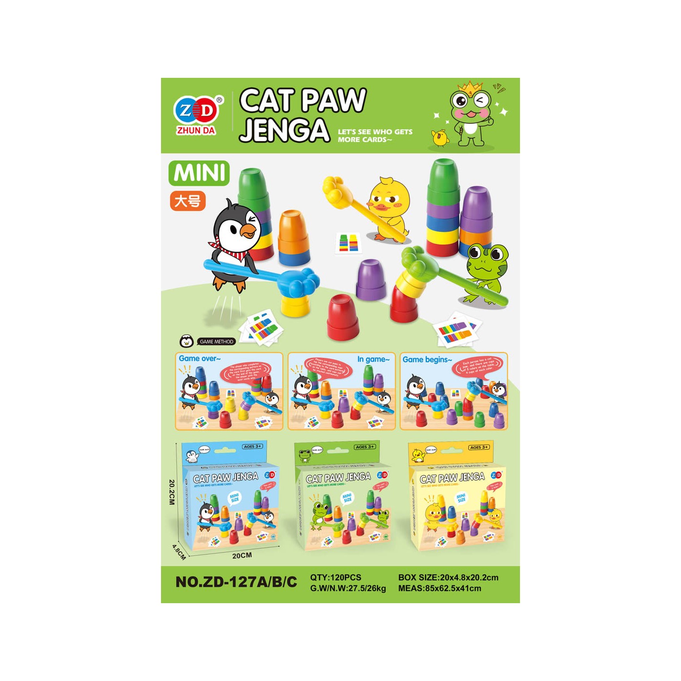 Ručné spracovanie hry Poháriky + karty Frog Edition