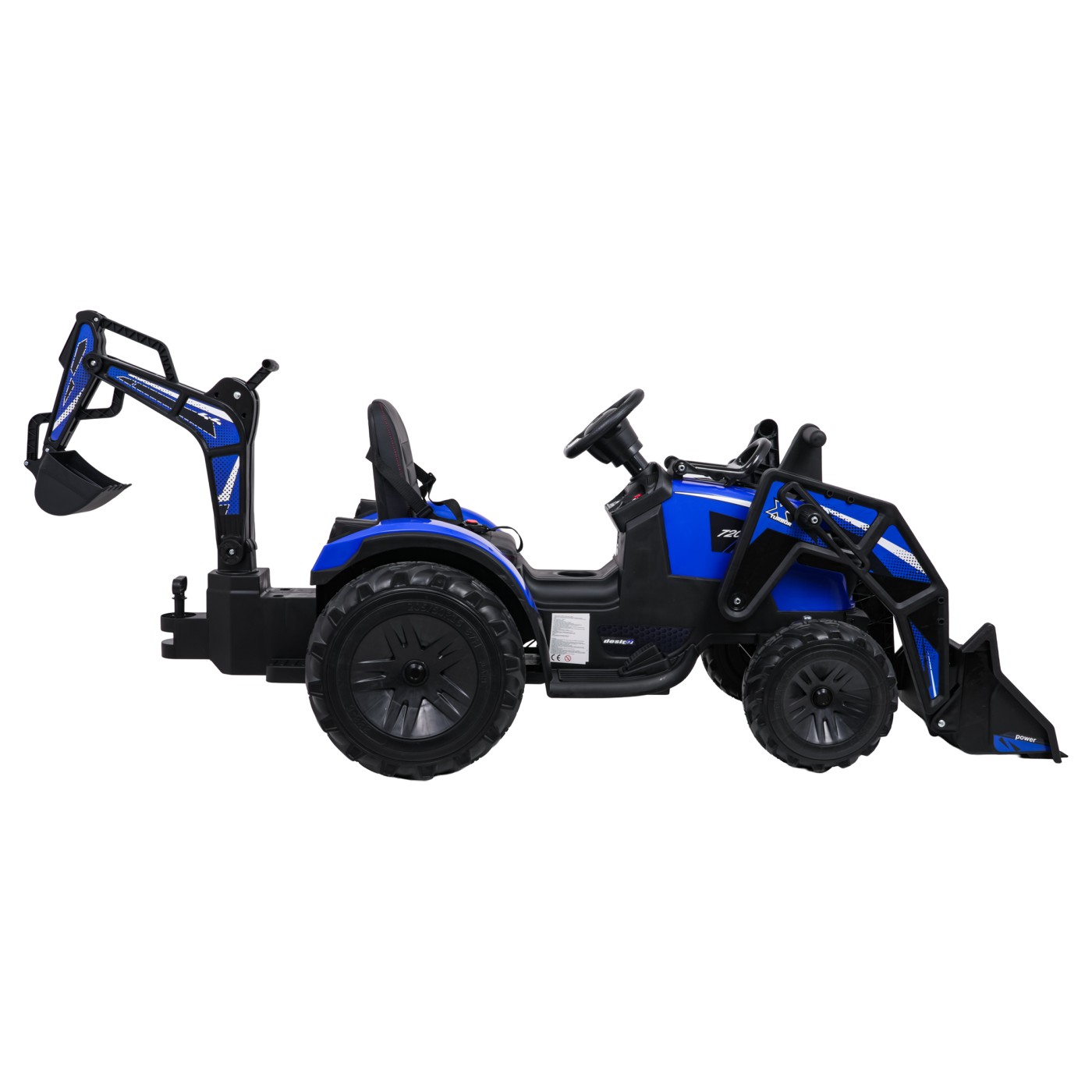 Traktor s prívesom 720-T modrý