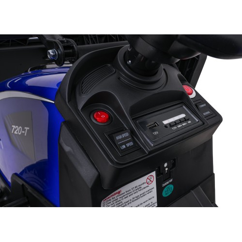 Traktor s prívesom 720-T modrý