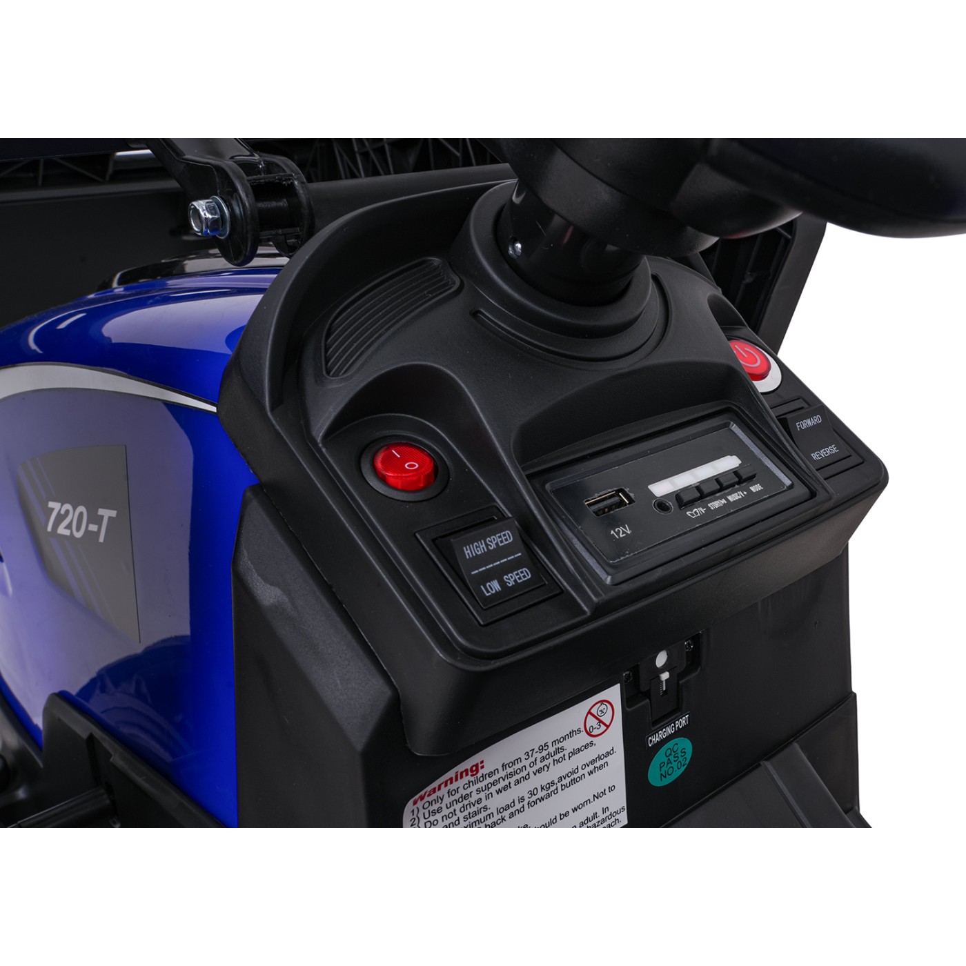 Traktor s prívesom 720-T modrý