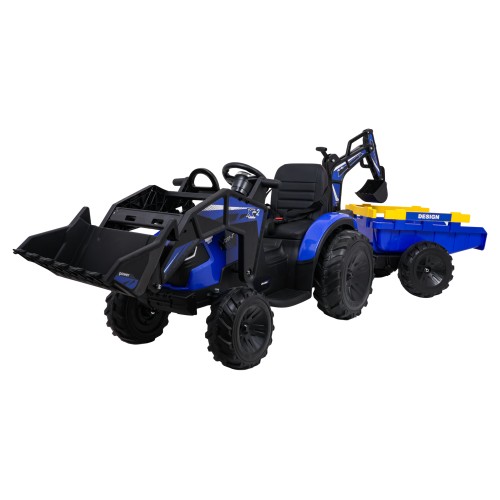 Traktor s prívesom 720-T modrý