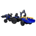 Traktor s prívesom 720-T modrý