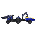 Traktor s prívesom 720-T modrý