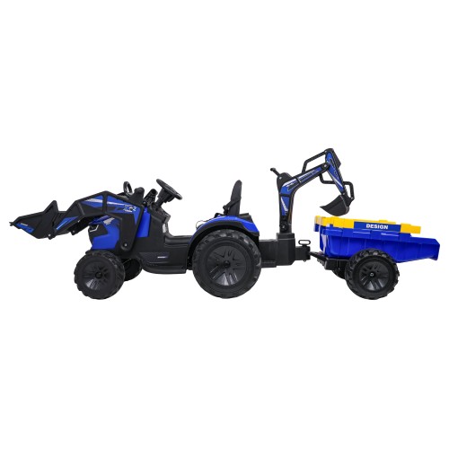 Traktor s prívesom 720-T modrý
