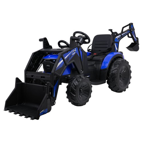 Traktor s prívesom 720-T modrý